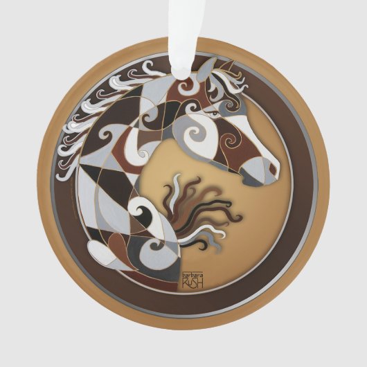 Ornement d'arbre de Noël de cheval (devant)
