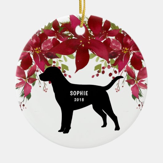 Ornement d'arbre de Noël de chien de trieur du Lab (Devant)