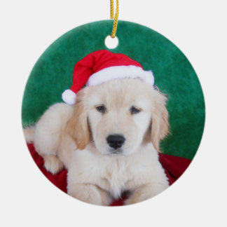 Ornement d'arbre de Noël de chiot de golden