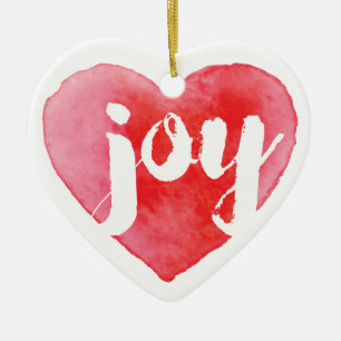 Ornement d'arbre de Noël de coeur de joie
