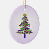 Ornement d'arbre de Noël de Fleur de Lis (Droite)