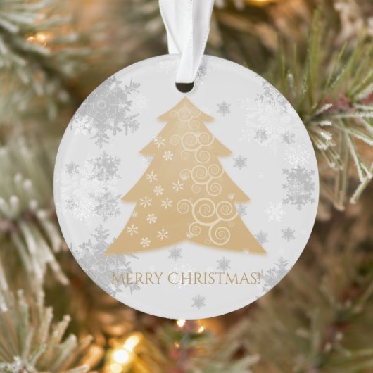Ornement d'arbre de Noël de la fête de l'or (Arbre)