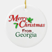 Ornement d'arbre de Noël de la Géorgie (Dos)