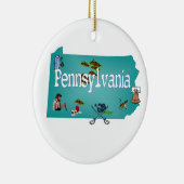 Ornement d'arbre de Noël de la Pennsylvanie (Droite)