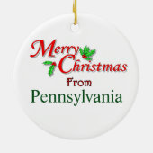 Ornement d'arbre de Noël de la Pennsylvanie (Dos)