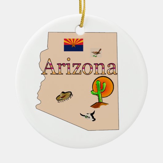 Ornement d'arbre de Noël de l'Arizona (Devant)