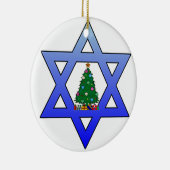 Ornement d'arbre de Noël de l'étoile juive (Droite)