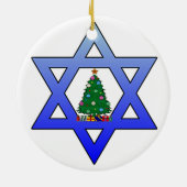 Ornement d'arbre de Noël de l'étoile juive (Dos)