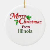 Ornement d'arbre de Noël de l'Illinois (Dos)