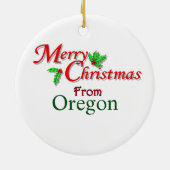 Ornement d'arbre de Noël de l'Orégon (Dos)