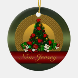 Ornement d'arbre de Noël de New Jersey