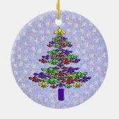 Ornement d'arbre de Noël de Noel Fleur de Lis (Dos)