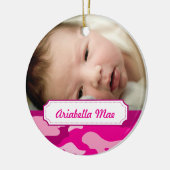 Ornement d'arbre de Noël de photo de camouflage de (Gauche)