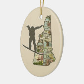 Ornement d'arbre de Noël de surfeur du New (Gauche)