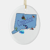 Ornement d'arbre de Noël du Connecticut (Droite)