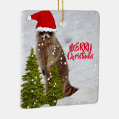 Ornement d'arbre de Noël du joli Raccoon (Droite)