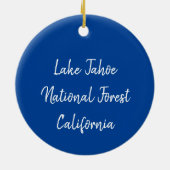 Ornement d'arbre de Noël du lac Tahoe (Dos)
