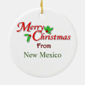 Ornement d'arbre de Noël du Nouveau Mexique (Dos)
