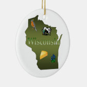 Ornement d'arbre de Noël du Wisconsin (Droite)