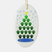 Ornement d'arbre de Noël Empreintes de pattes (Droite)