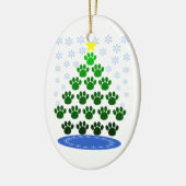 Ornement d'arbre de Noël Empreintes de pattes (Gauche)
