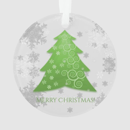 Ornement d'arbre de Noël Festif Vert (dos)