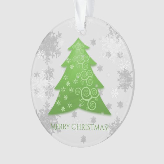 Ornement d'arbre de Noël Festif Vert (devant)