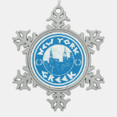 Ornement d'arbre de Noël grec américain de New Yor (Devant)