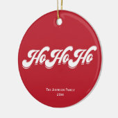 Ornement d'arbre de Noël rouge Ho Ho Ho (Gauche)
