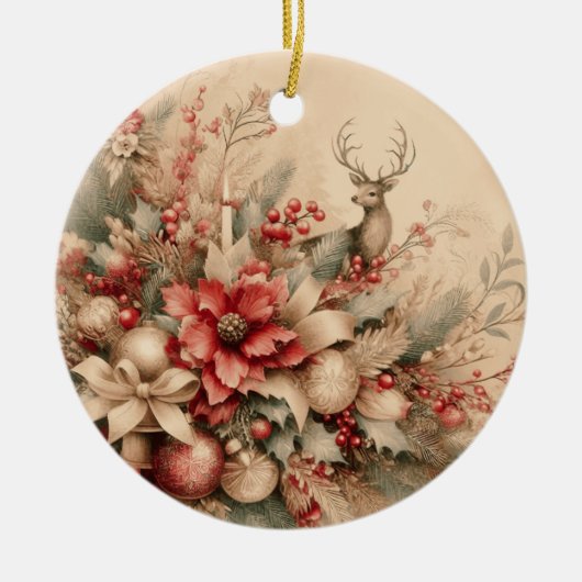 Ornement d'arbre de taille et de fleurs (Devant)