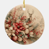 Ornement d'arbre de taille et de fleurs (Dos)