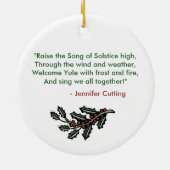 Ornement d'arbre d'homme vert de solstice d'hiver (Dos)