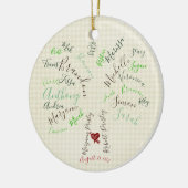 Ornement d'arbre généalogique, cadeau fait sur (Gauche)