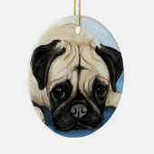 Ornement d'art de chien de carlin (Droite)