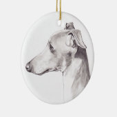 Ornement d'art de chien de lévrier italien (Droite)