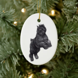 Ornement d'art de chiens de Bouvier des Flandres