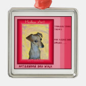 Ornement d'art de Haiku de Chiweenie (Devant)