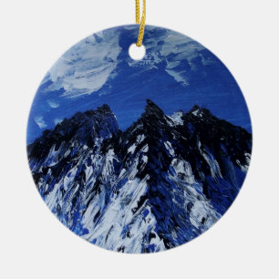 Ornement d'art de montagne peint
