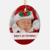 Ornement daté de photo de ęr Noël du bébé (Droite)