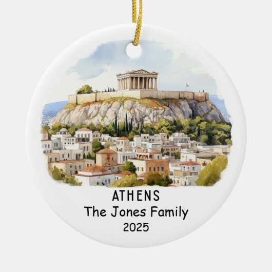 Ornement d'Athènes personnalisé, Grèce (Devant)