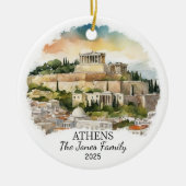 Ornement d'Athènes personnalisé, Grèce Cadeau (Devant)