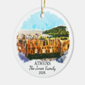 Ornement d'Athènes personnalisé, Grèce Cadeau (Gauche)