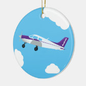 Ornement d'aviation personnalisé violet (Gauche)