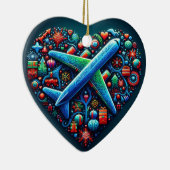 Ornement d'avion de coeur (Droite)