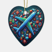 Ornement d'avion de coeur (Gauche)