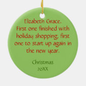 Ornement de achat de vacances pro (Dos)