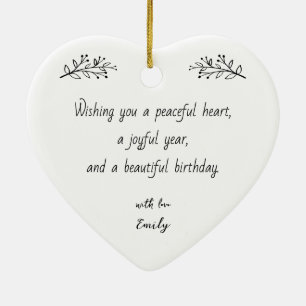 Ornement de anniversaire avec photo et message per