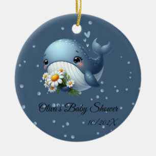 Ornement de Baby Shower pour Bébé Baleine Mignon
