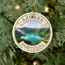 Ornement de badge de voyage aux Açores Portugal – 