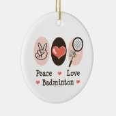 Ornement de badminton d'amour de paix (Droite)